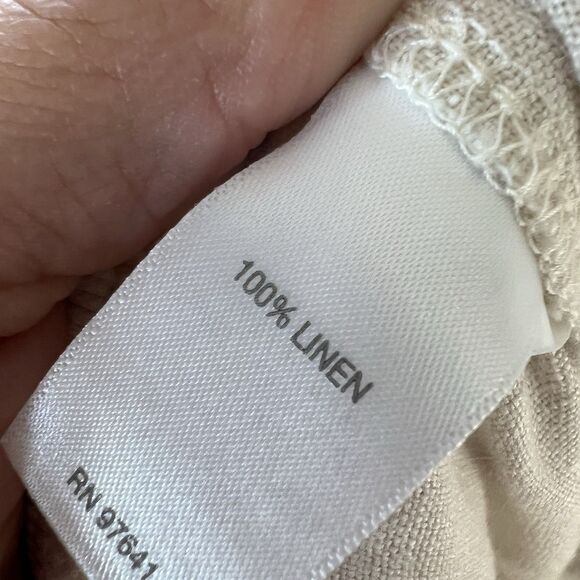 J. Jill Love Linen Off White Wide Leg Pants Women’s XL 100% linen Pull On - Picture 5 of 5